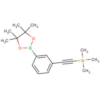 915402-03-8 trimethyl-[2-[3-(4,4,5,5-tetramethyl-1,3,2-dioxaborolan-2-yl)phenyl]ethynyl]silane chemical structure