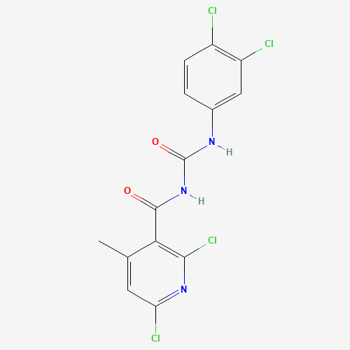 286430-81-7 2,6-dichloro-N-[(3,4-dichlorophenyl)carbamoyl]-4-methylpyridine-3-carboxamide chemical structure