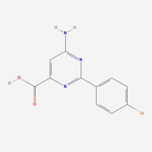 1432057-90-3 6-amino-2-(4-bromophenyl)pyrimidine-4-carboxylic acid chemical structure
