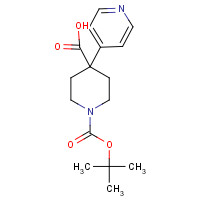 167262-95-5 1-[(2-methylpropan-2-yl)oxycarbonyl]-4-pyridin-4-ylpiperidine-4-carboxylic acid chemical structure