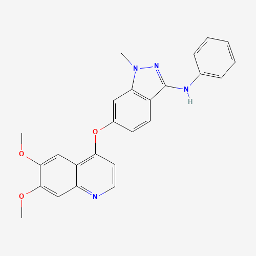 862178-83-4 6-(6,7-dimethoxyquinolin-4-yl)oxy-1-methyl-N-phenylindazol-3-amine chemical structure