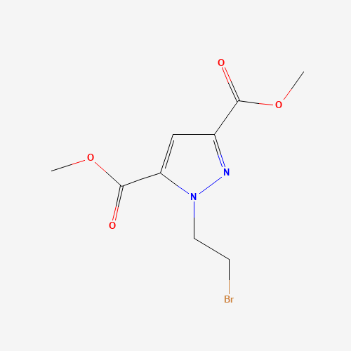 163213-29-4 dimethyl 1-(2-bromoethyl)pyrazole-3,5-dicarboxylate chemical structure