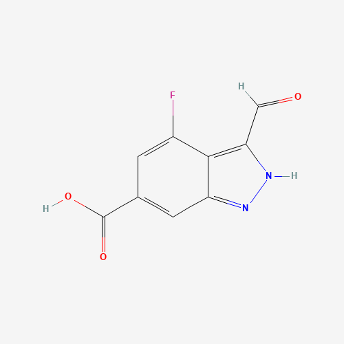 885521-73-3 4-fluoro-3-formyl-2H-indazole-6-carboxylic acid chemical structure