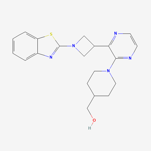 1349868-39-8 [1-[3-[1-(1,3-benzothiazol-2-yl)azetidin-3-yl]pyrazin-2-yl]piperidin-4-yl]methanol chemical structure
