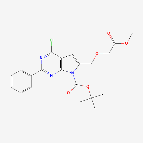 343633-11-4 tert-butyl 4-chloro-6-[(2-methoxy-2-oxoethoxy)methyl]-2-phenylpyrrolo[2,3-d]pyrimidine-7-carboxylate chemical structure