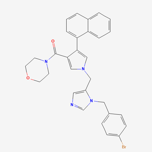 226929-39-1 [1-[[3-[(4-bromophenyl)methyl]imidazol-4-yl]methyl]-4-naphthalen-1-ylpyrrol-3-yl]-morpholin-4-ylmethanone chemical structure