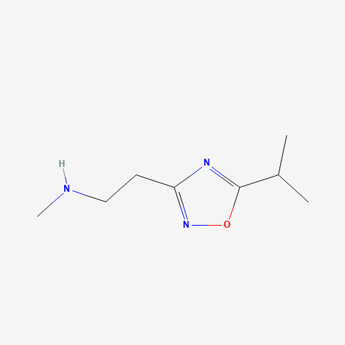 1177362-83-2 N-methyl-2-(5-propan-2-yl-1,2,4-oxadiazol-3-yl)ethanamine chemical structure