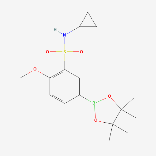 1226903-49-6 N-cyclopropyl-2-methoxy-5-(4,4,5,5-tetramethyl-1,3,2-dioxaborolan-2-yl)benzenesulfonamide chemical structure