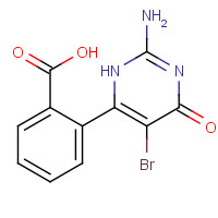 1263283-37-9 2-(2-amino-5-bromo-4-oxo-1H-pyrimidin-6-yl)benzoic acid chemical structure