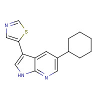 1046791-66-5 5-(5-cyclohexyl-1H-pyrrolo[2,3-b]pyridin-3-yl)-1,3-thiazole chemical structure
