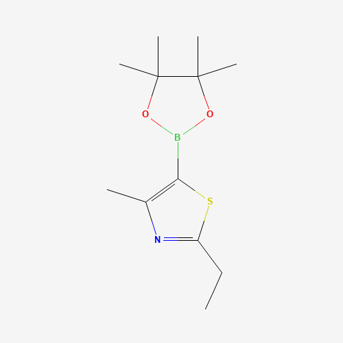 1218789-94-6 2-ethyl-4-methyl-5-(4,4,5,5-tetramethyl-1,3,2-dioxaborolan-2-yl)-1,3-thiazole chemical structure