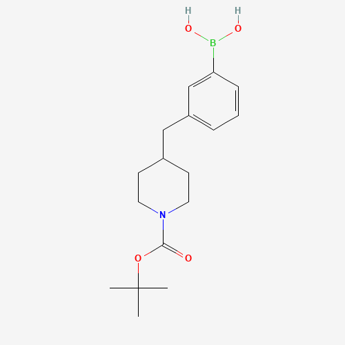 1177559-77-1 [3-[[1-[(2-methylpropan-2-yl)oxycarbonyl]piperidin-4-yl]methyl]phenyl]boronic acid chemical structure
