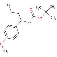 924818-01-9 tert-butyl N-[3-bromo-1-(4-methoxyphenyl)propyl]carbamate chemical structure