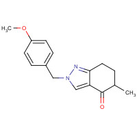 1355249-11-4 2-[(4-methoxyphenyl)methyl]-5-methyl-6,7-dihydro-5H-indazol-4-one chemical structure