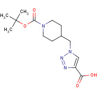 887405-59-6 1-[[1-[(2-methylpropan-2-yl)oxycarbonyl]piperidin-4-yl]methyl]triazole-4-carboxylic acid chemical structure