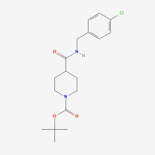 881833-22-3 tert-butyl 4-[(4-chlorophenyl)methylcarbamoyl]piperidine-1-carboxylate chemical structure