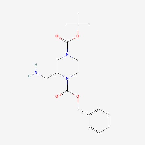 317365-34-7 1-O-benzyl 4-O-tert-butyl 2-(aminomethyl)piperazine-1,4-dicarboxylate chemical structure