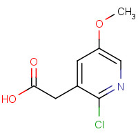 1227499-89-9 2-(2-chloro-5-methoxypyridin-3-yl)acetic acid chemical structure