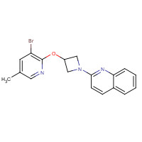 1350607-48-5 2-[3-(3-bromo-5-methylpyridin-2-yl)oxyazetidin-1-yl]quinoline chemical structure