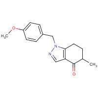 1355249-10-3 1-[(4-methoxyphenyl)methyl]-5-methyl-6,7-dihydro-5H-indazol-4-one chemical structure