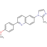 1201902-17-1 2-(4-methoxyphenyl)-6-(2-methylimidazol-1-yl)quinoline chemical structure