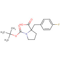 351002-78-3 2-[(4-fluorophenyl)methyl]-1-[(2-methylpropan-2-yl)oxycarbonyl]pyrrolidine-2-carboxylic acid chemical structure