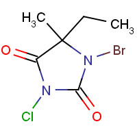 89415-46-3 1-bromo-3-chloro-5-ethyl-5-methylimidazolidine-2,4-dione chemical structure