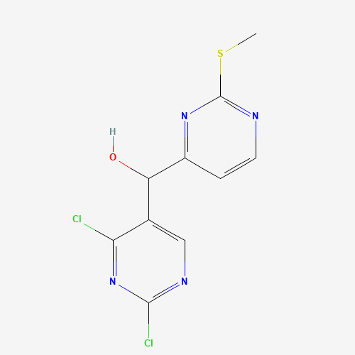 1386398-84-0 (2,4-dichloropyrimidin-5-yl)-(2-methylsulfanylpyrimidin-4-yl)methanol chemical structure