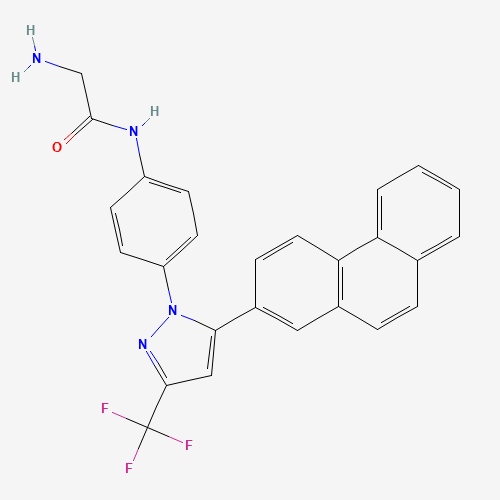 742112-33-0 2-amino-N-[4-[5-phenanthren-2-yl-3-(trifluoromethyl)pyrazol-1-yl]phenyl]acetamide chemical structure