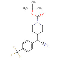 856936-04-4 tert-butyl 4-[cyano-[4-(trifluoromethyl)phenyl]methyl]piperidine-1-carboxylate chemical structure