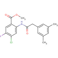 199861-83-1 methyl 4-chloro-2-[[2-(3,5-dimethylphenyl)acetyl]amino]-5-iodobenzoate chemical structure