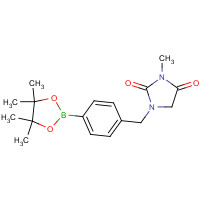 1295301-38-0 3-methyl-1-[[4-(4,4,5,5-tetramethyl-1,3,2-dioxaborolan-2-yl)phenyl]methyl]imidazolidine-2,4-dione chemical structure