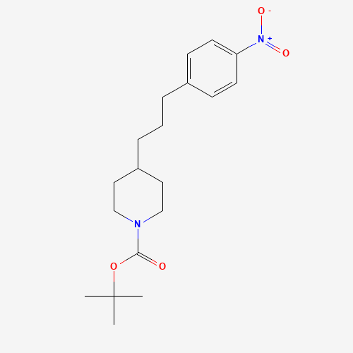 301187-00-8 tert-butyl 4-[3-(4-nitrophenyl)propyl]piperidine-1-carboxylate chemical structure