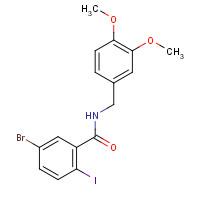 1180454-82-3 5-bromo-N-[(3,4-dimethoxyphenyl)methyl]-2-iodobenzamide chemical structure