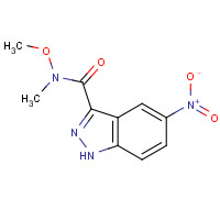 1094505-08-4 N-methoxy-N-methyl-5-nitro-1H-indazole-3-carboxamide chemical structure