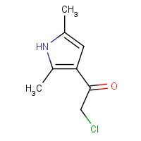 19597-16-1 2-chloro-1-(2,5-dimethyl-1H-pyrrol-3-yl)ethanone chemical structure