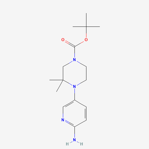1433990-39-6 tert-butyl 4-(6-aminopyridin-3-yl)-3,3-dimethylpiperazine-1-carboxylate chemical structure