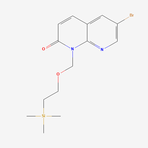 1428558-13-7 6-bromo-1-(2-trimethylsilylethoxymethyl)-1,8-naphthyridin-2-one chemical structure