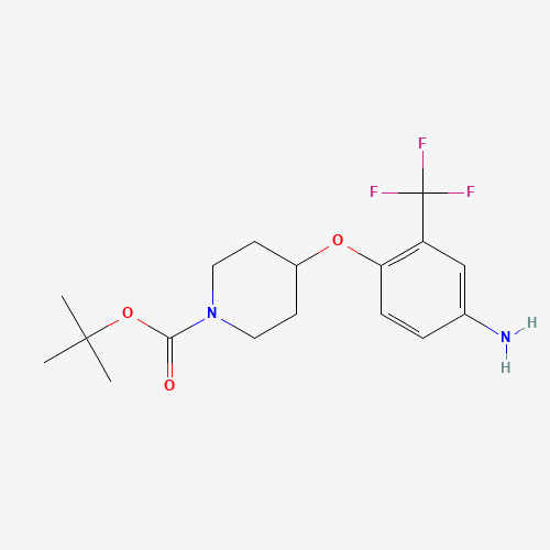 325457-62-3 tert-butyl 4-[4-amino-2-(trifluoromethyl)phenoxy]piperidine-1-carboxylate chemical structure