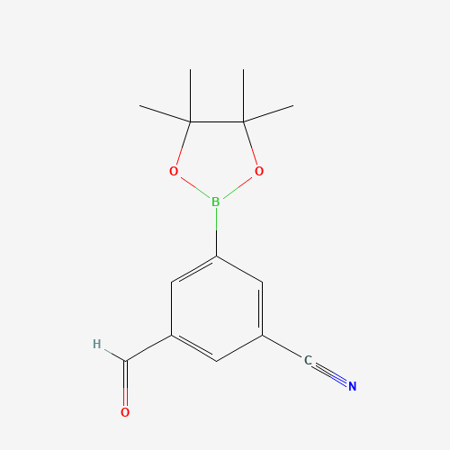 1417200-10-2 3-formyl-5-(4,4,5,5-tetramethyl-1,3,2-dioxaborolan-2-yl)benzonitrile chemical structure