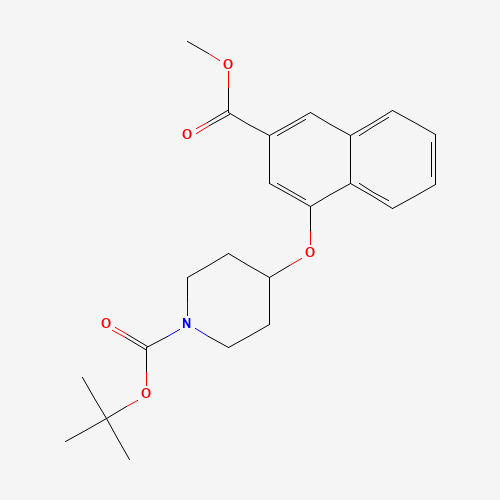 1443209-28-6 tert-butyl 4-(3-methoxycarbonylnaphthalen-1-yl)oxypiperidine-1-carboxylate chemical structure