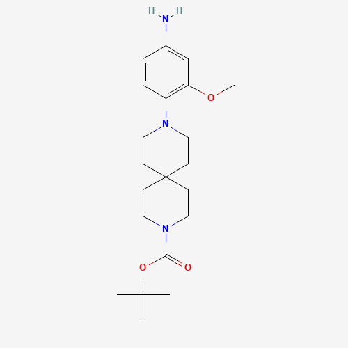 1453211-89-6 tert-butyl 9-(4-amino-2-methoxyphenyl)-3,9-diazaspiro[5.5]undecane-3-carboxylate chemical structure