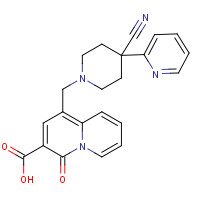 1144504-35-7 1-[(4-cyano-4-pyridin-2-ylpiperidin-1-yl)methyl]-4-oxoquinolizine-3-carboxylic acid chemical structure
