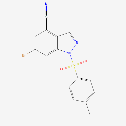 1245464-56-5 6-bromo-1-(4-methylphenyl)sulfonylindazole-4-carbonitrile chemical structure