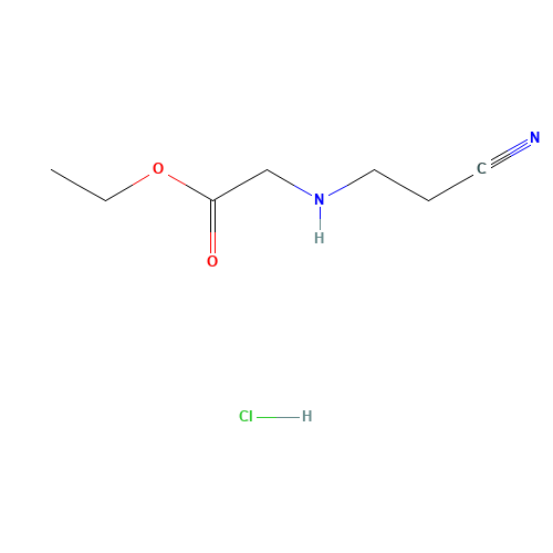 1081523-75-2 ethyl 2-(2-cyanoethylamino)acetate;hydrochloride chemical structure