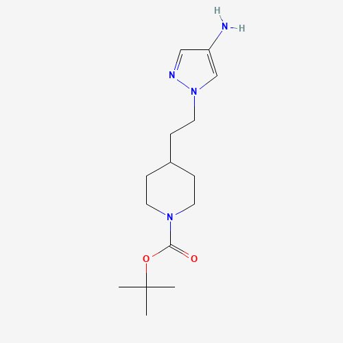 1029413-43-1 tert-butyl 4-[2-(4-aminopyrazol-1-yl)ethyl]piperidine-1-carboxylate chemical structure