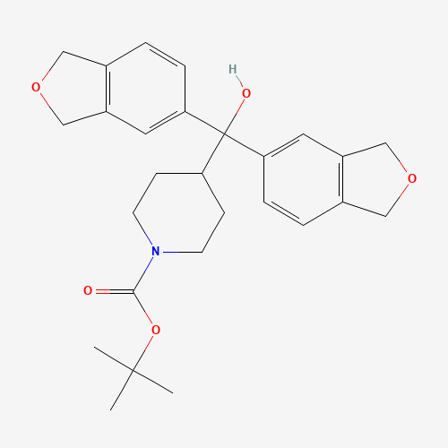 1460035-27-1 tert-butyl 4-[bis(1,3-dihydro-2-benzofuran-5-yl)-hydroxymethyl]piperidine-1-carboxylate chemical structure