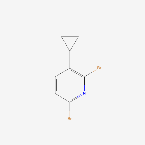 1430329-84-2 2,6-dibromo-3-cyclopropylpyridine chemical structure