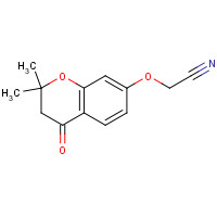 144537-17-7 2-[(2,2-dimethyl-4-oxo-3H-chromen-7-yl)oxy]acetonitrile chemical structure