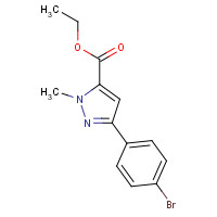 618070-50-1 ethyl 5-(4-bromophenyl)-2-methylpyrazole-3-carboxylate chemical structure
